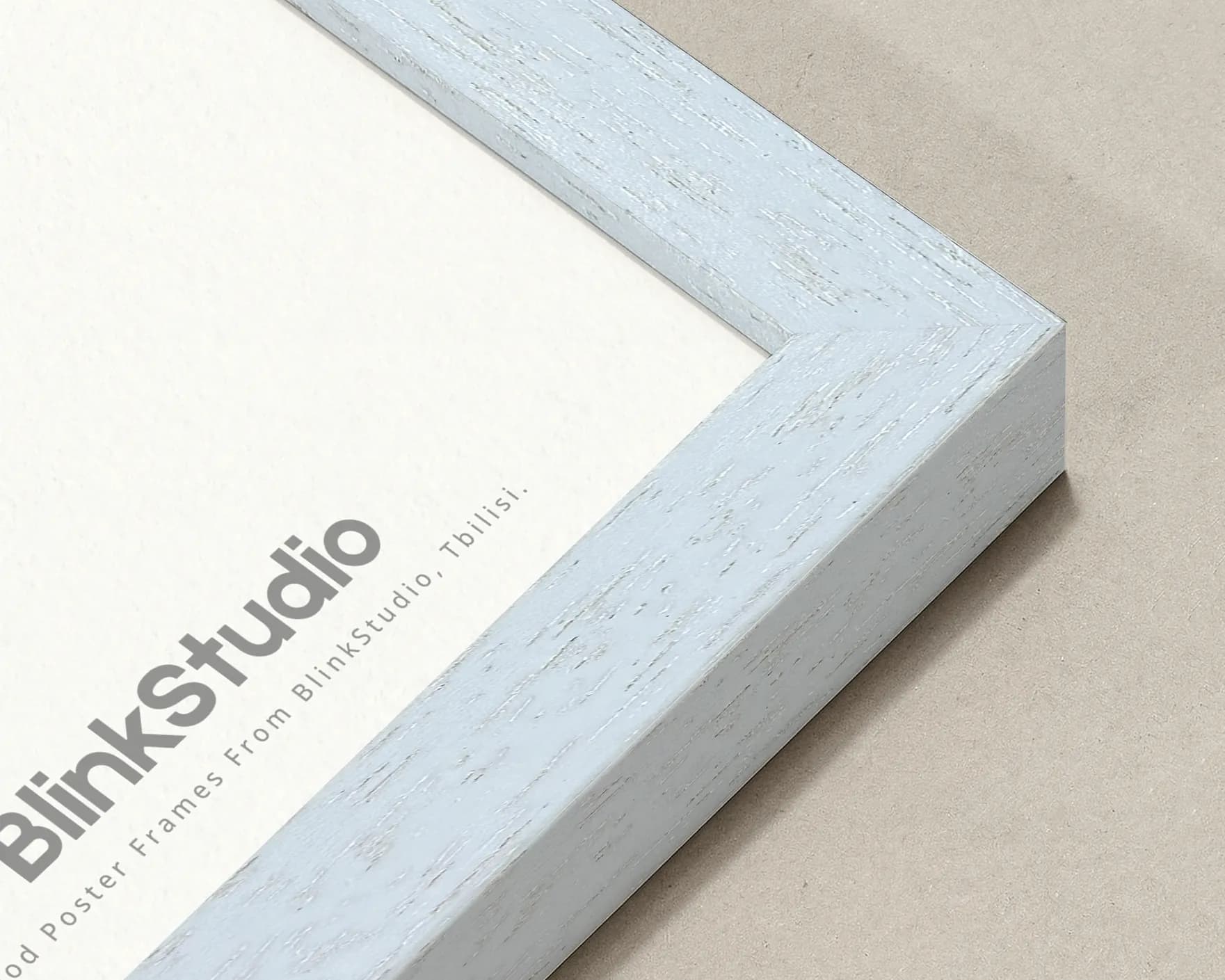 Pulpy ყინულოვანი თეთრი ხის ჩარჩო