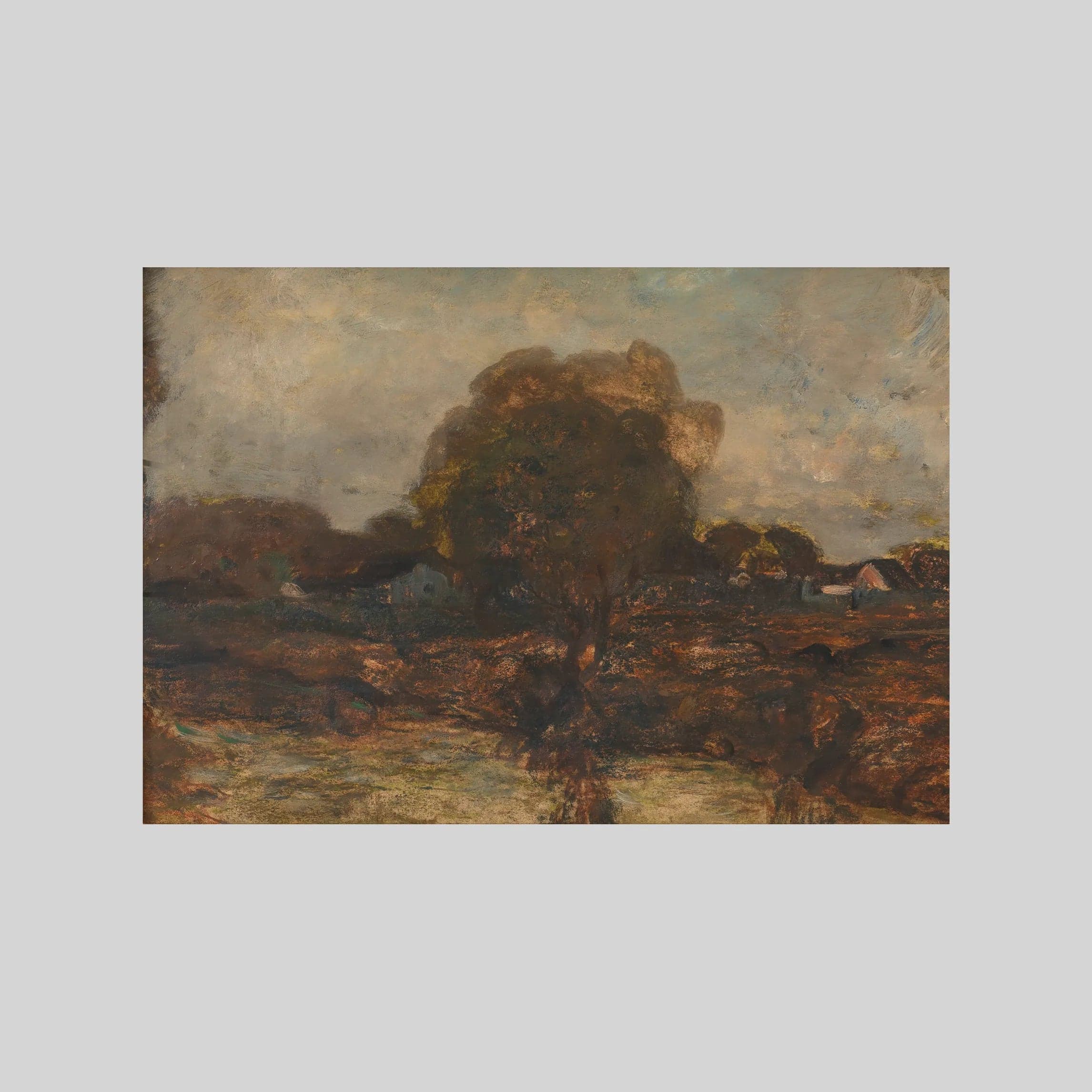 Flusslandschaft mit Dorf (ca. 1890)