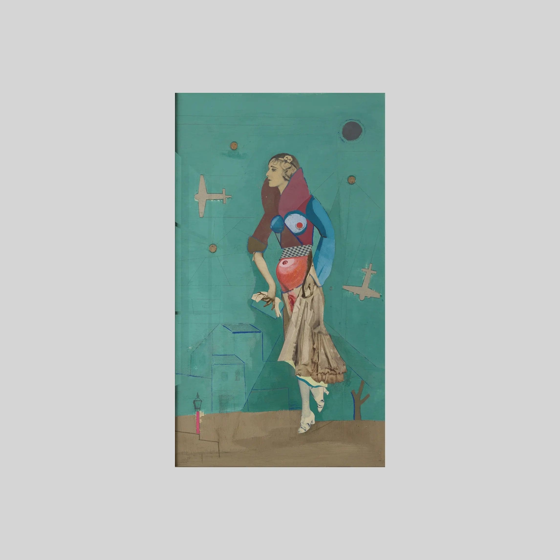 Frau, zwei Flugzeuge, Bomben (around 1940)