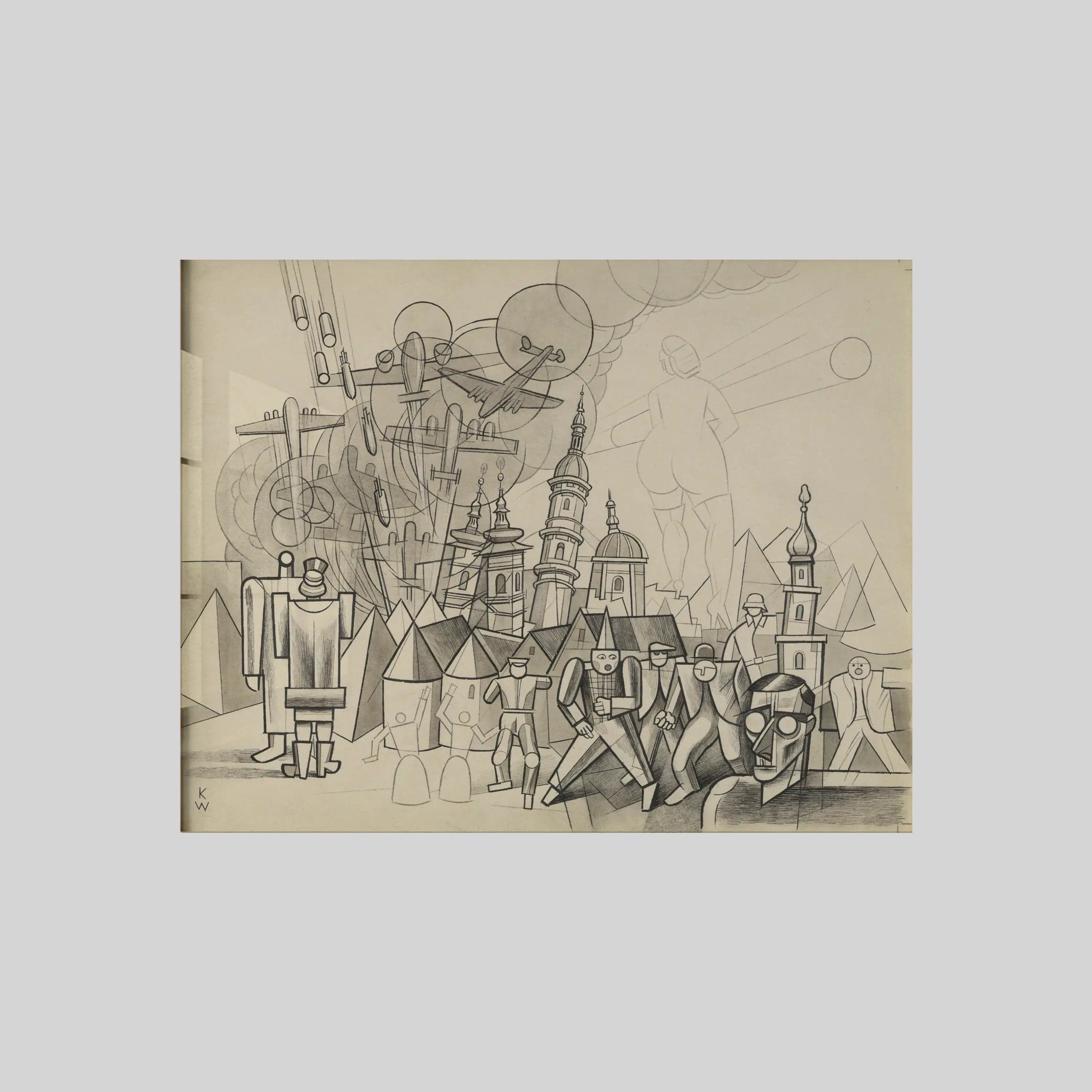 Kriegsgroteske mit Selbstbildnis (1944)