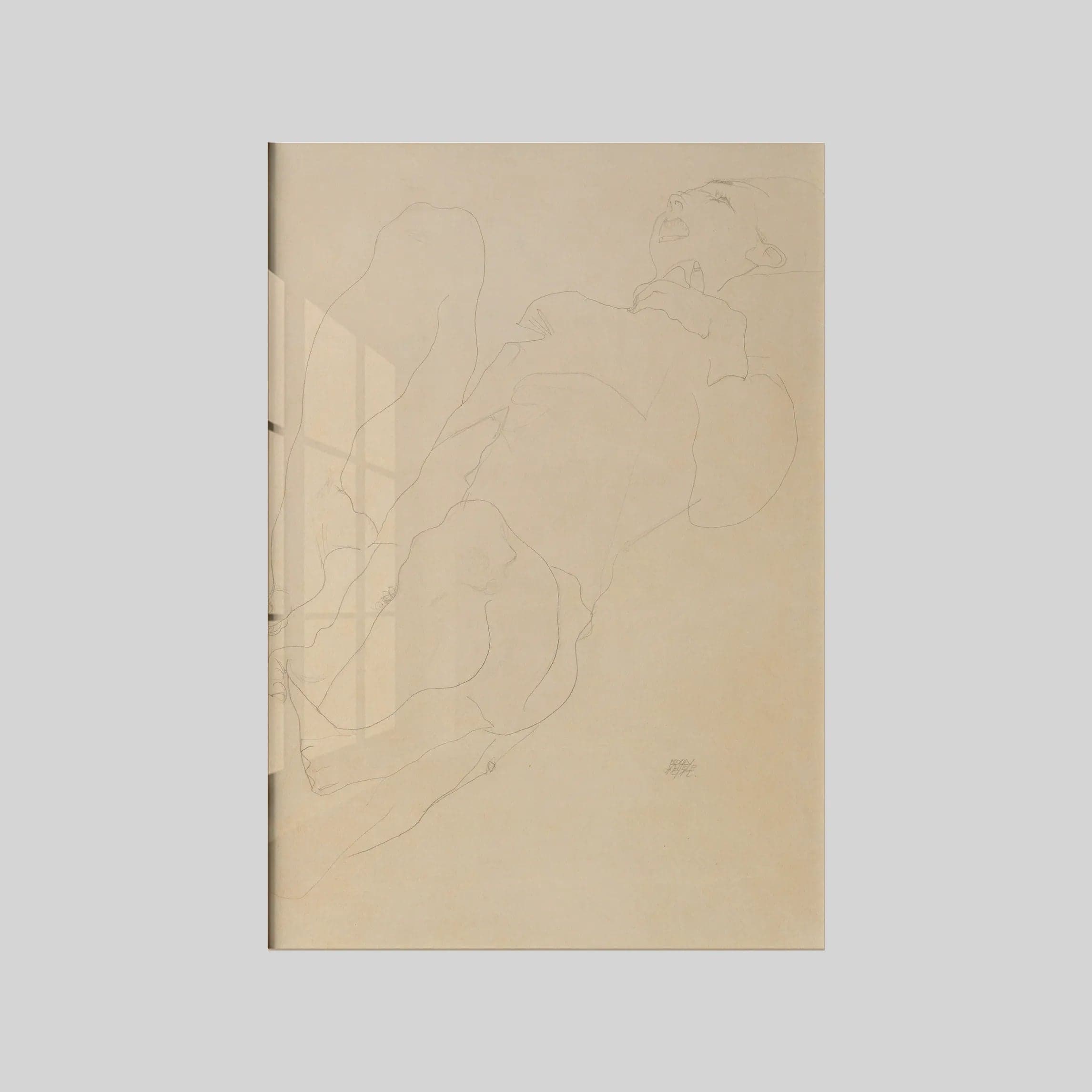 Liegender Akt mit erhobenen Beinen (1912)