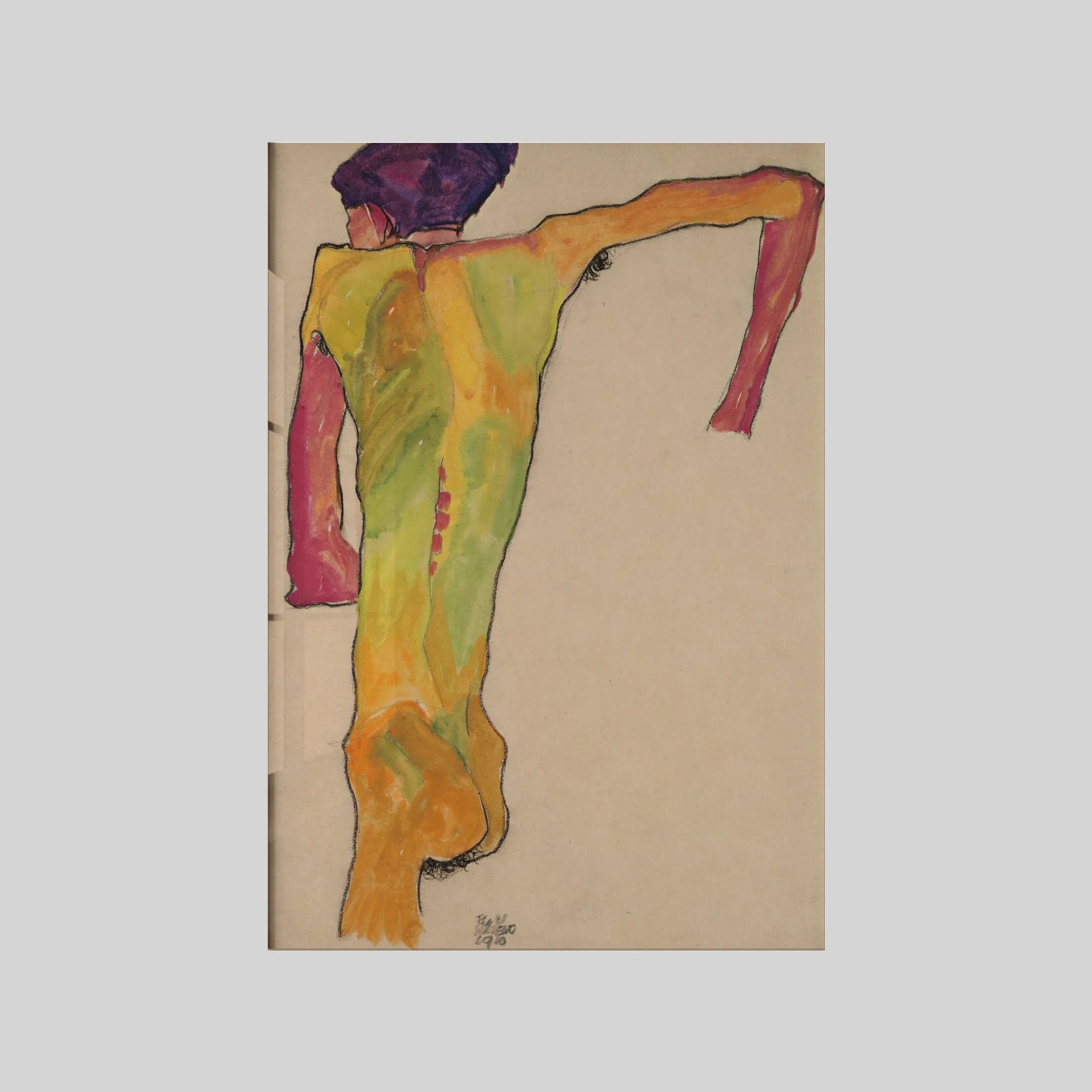 Male Nude, Propping Himself Up (1910)