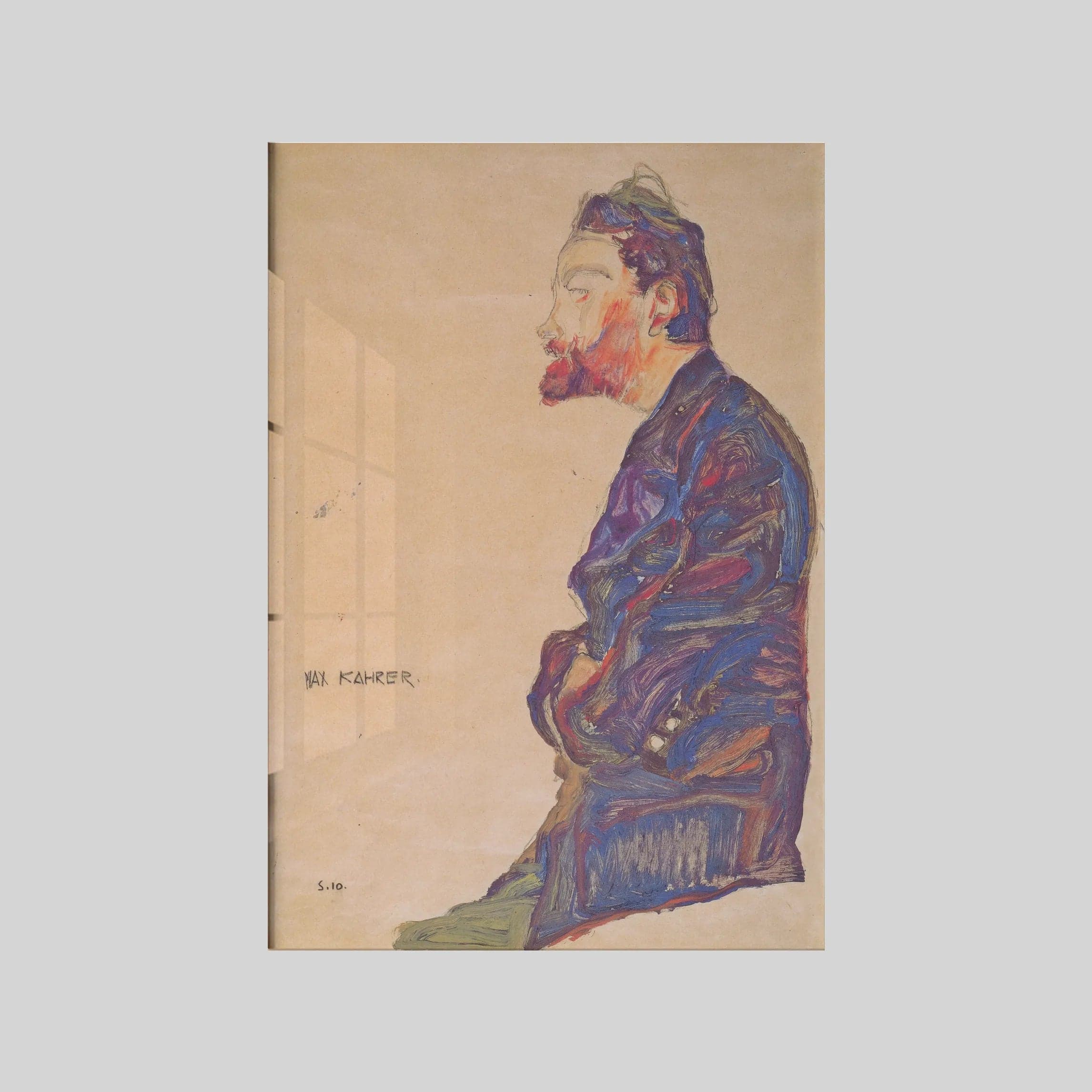 Max Kahrer im Profil (1910)