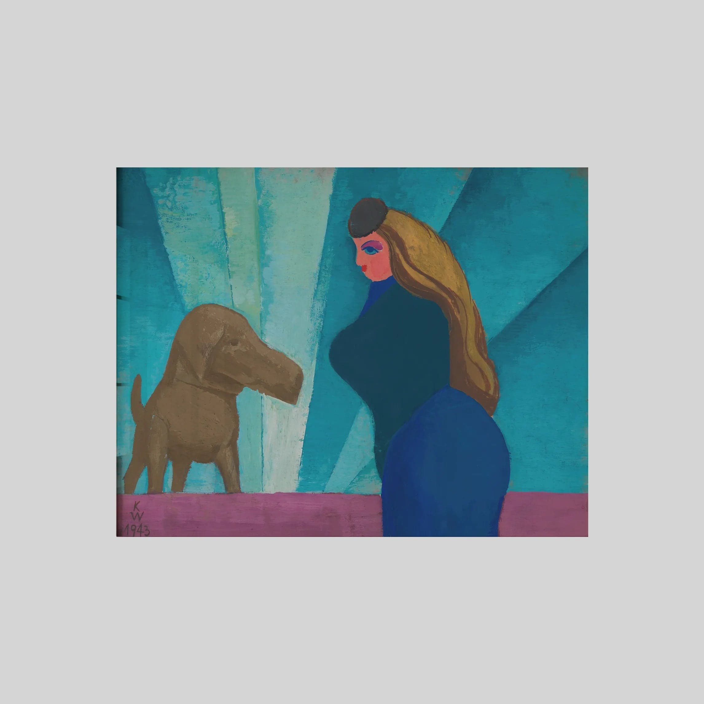 Ohne Titel (Frau und Hund) (1943)