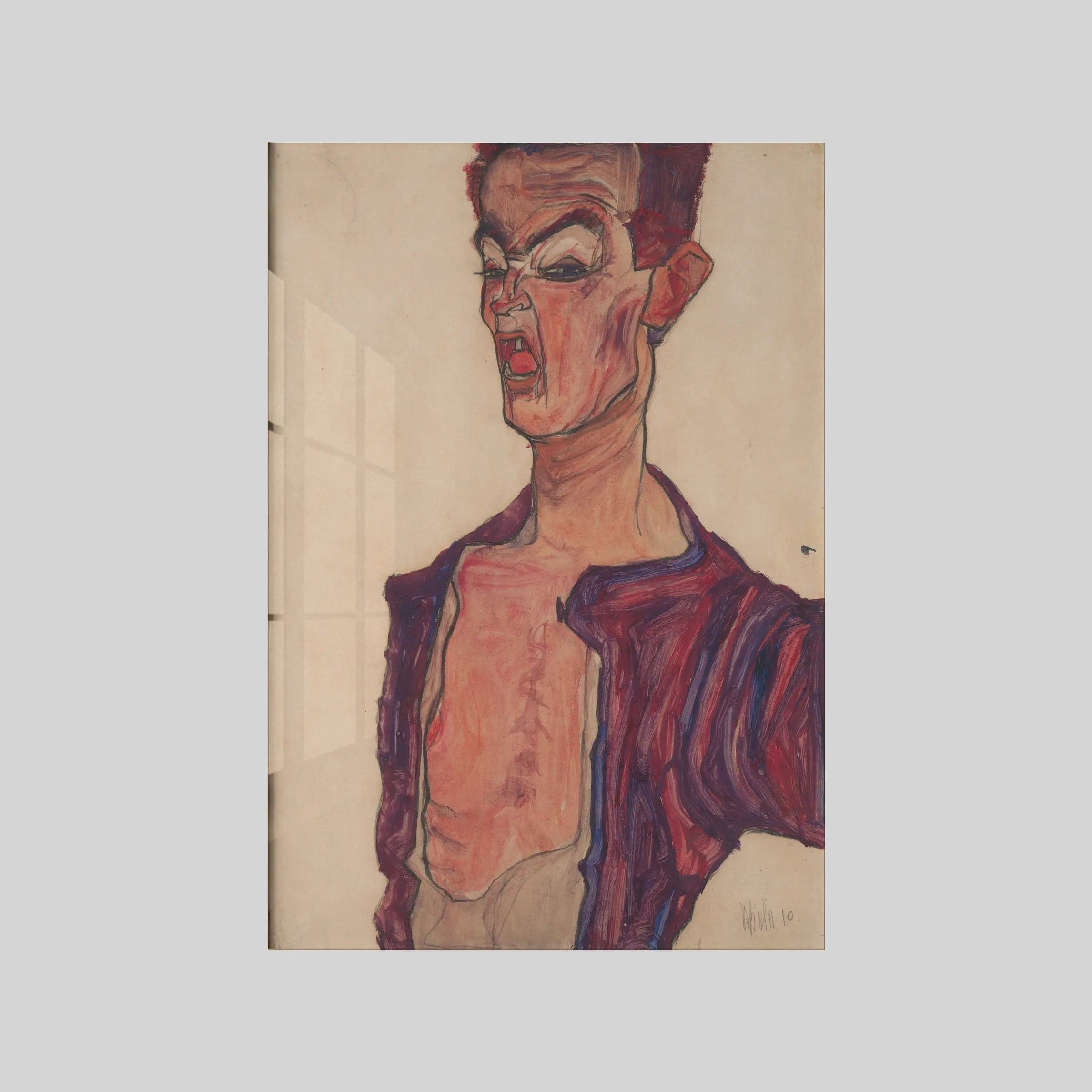 Self-Portrait, Grimacing (1910)