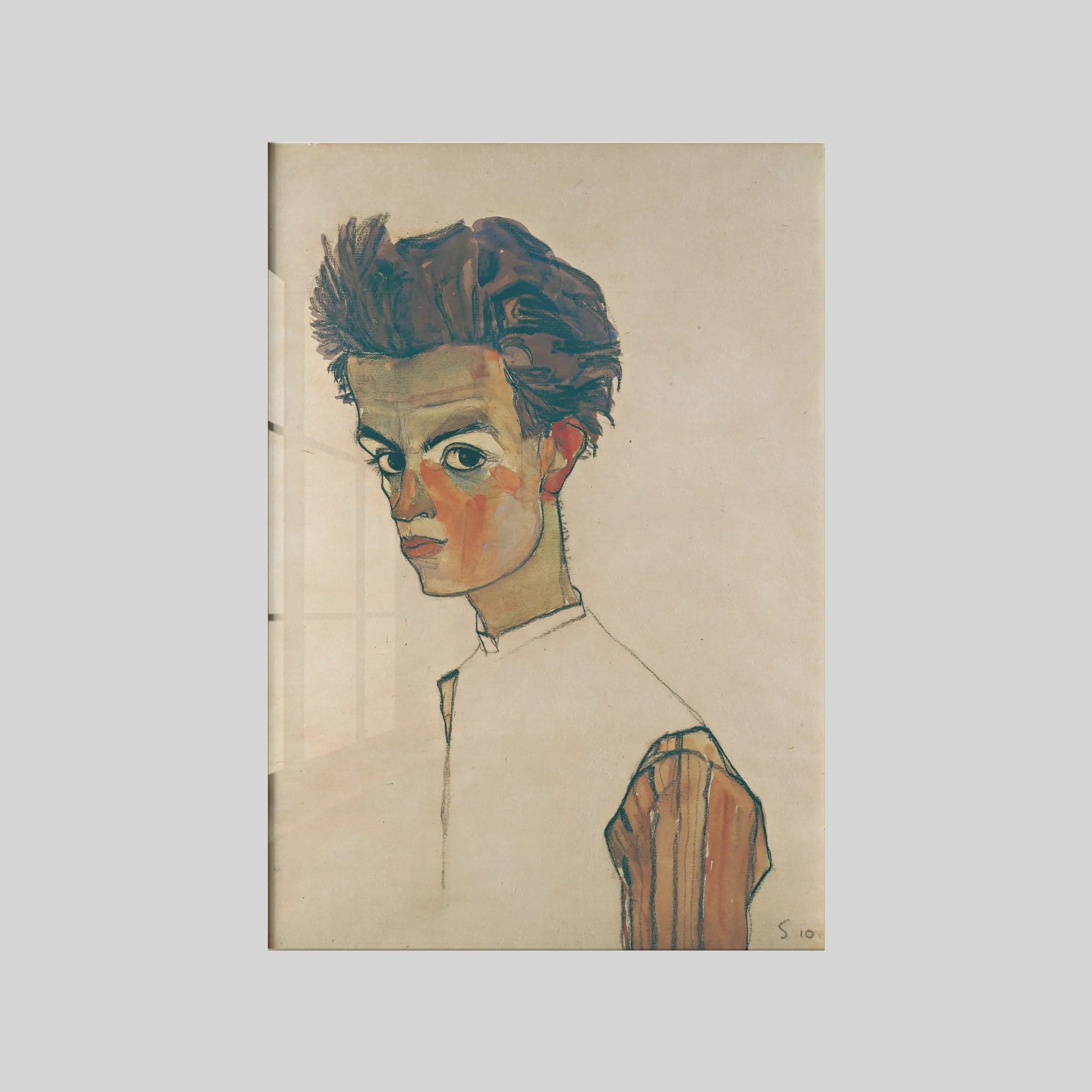Self-Portrait with Striped Shirt (1910)