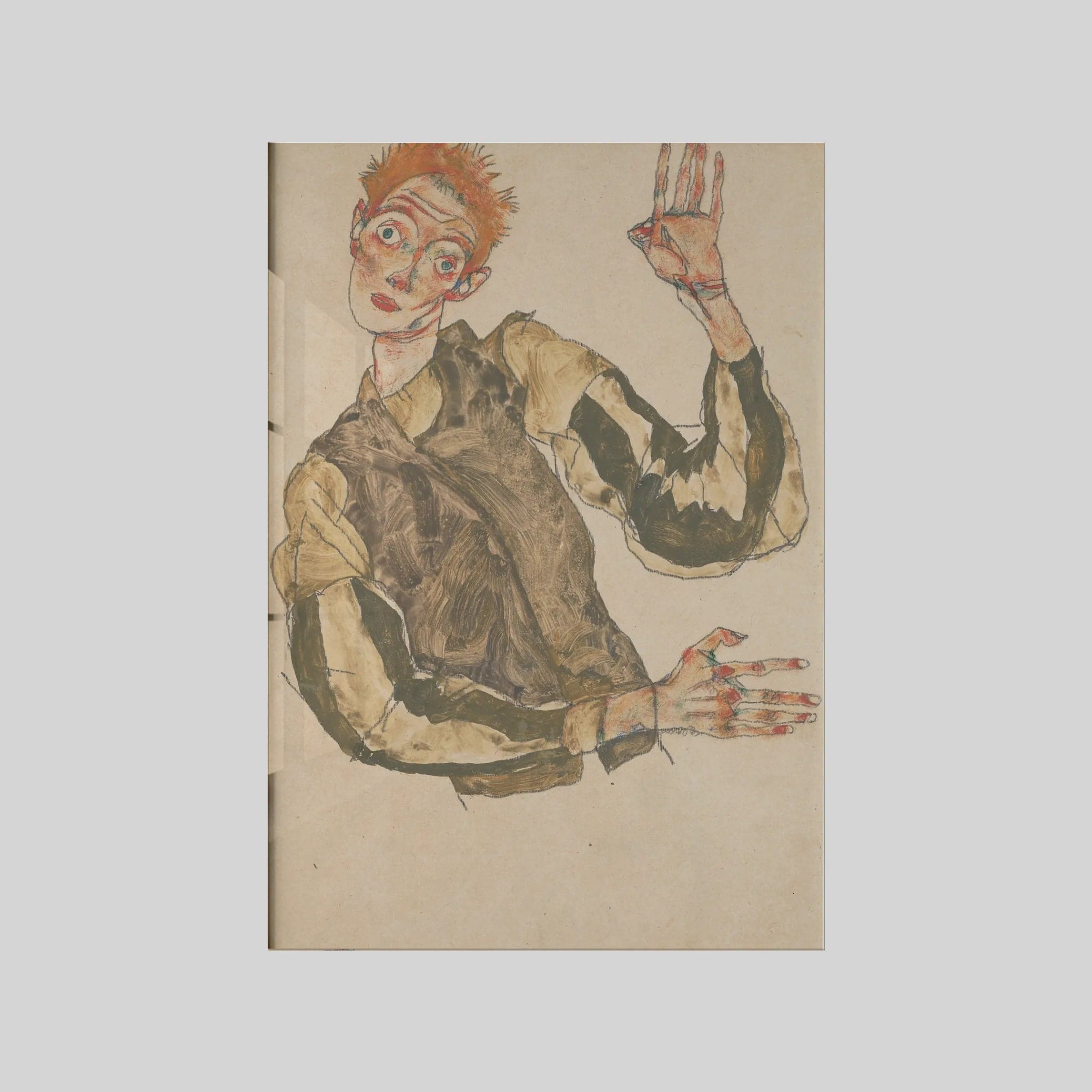 Self-Portrait with Striped Sleeves (1915)