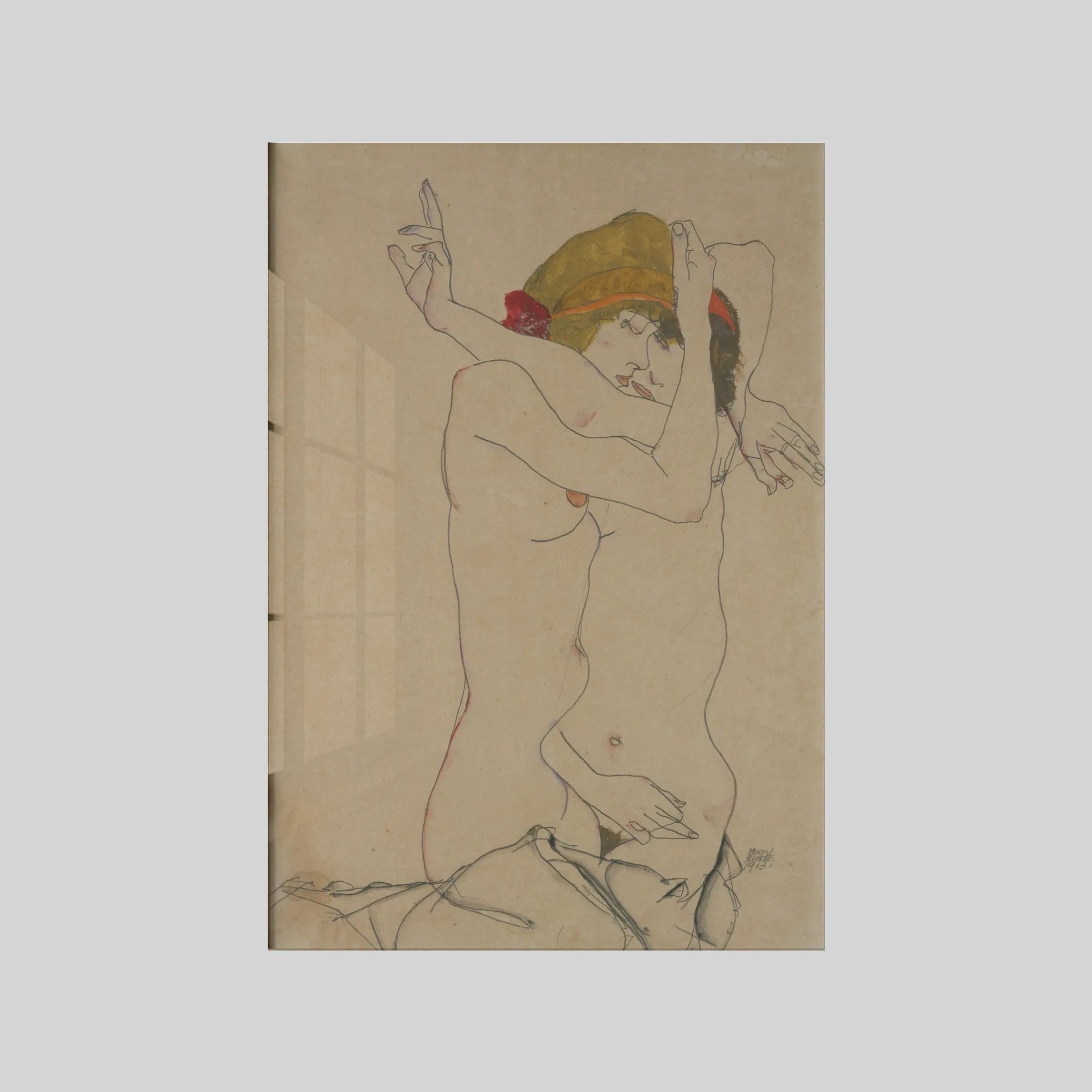 Two Women Embracing (1913)