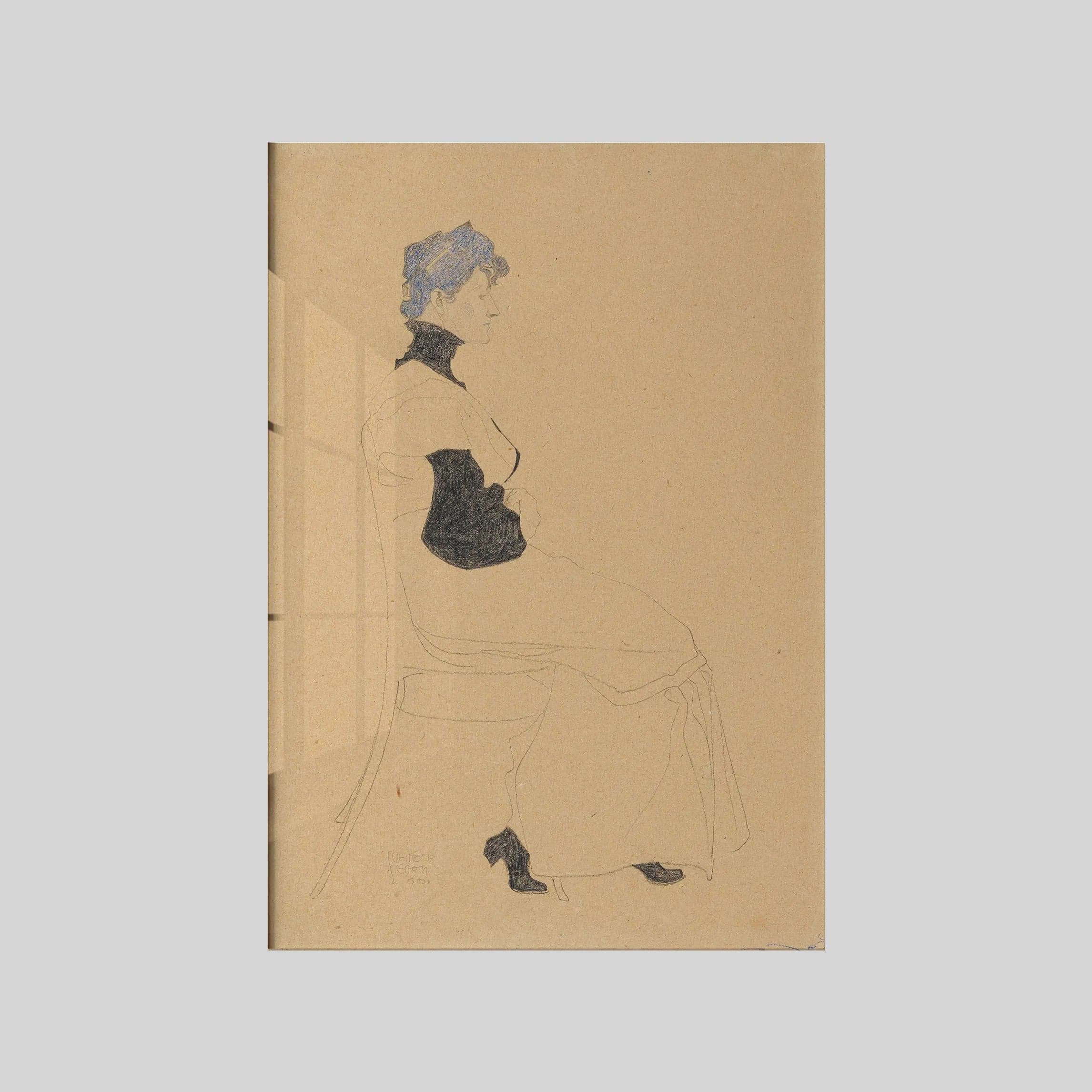 Woman in Profile, Seated in a Chair (1909)