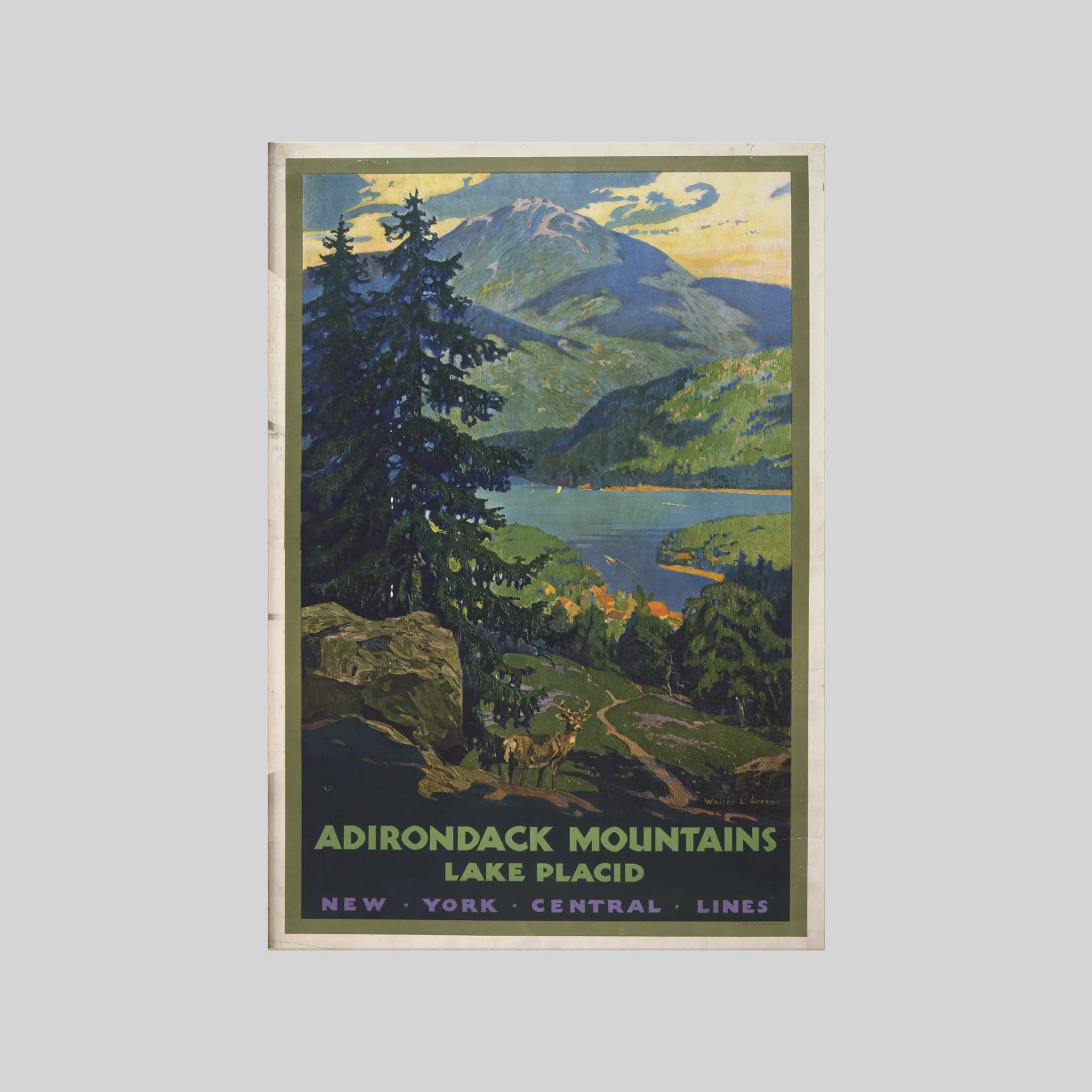 Adirondack Mountains lake Placid1920